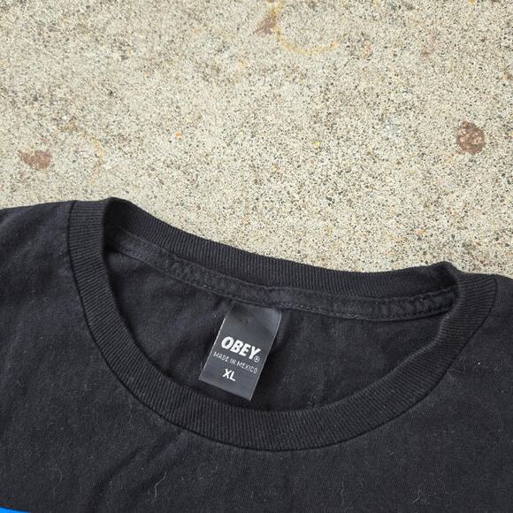 Vtg Y2k OBEY Propaganda Andre The Giant Star Logo Graphic Skate Tee Shirt XL - Picture 4 of 6